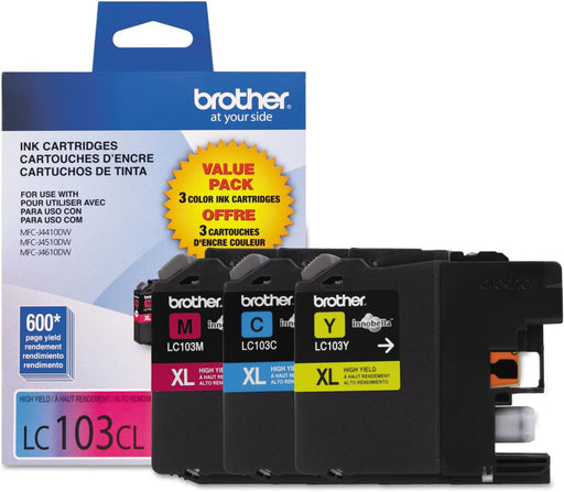 Brother LC103 High-Yield Colour Ink Cartridges, 3 Pack