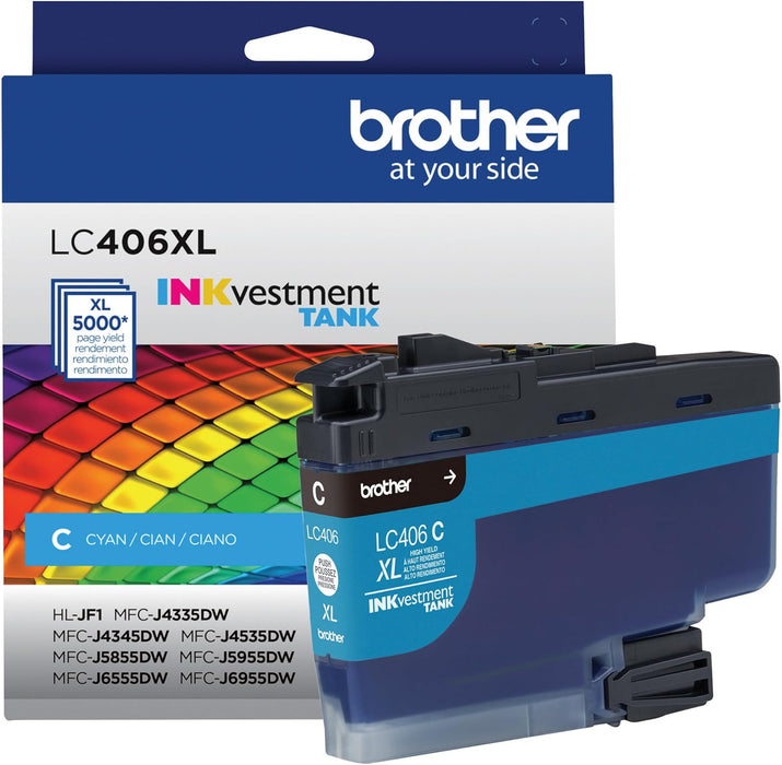 LC406XLCS Brother INKvestment Cyan Ink Cartridge