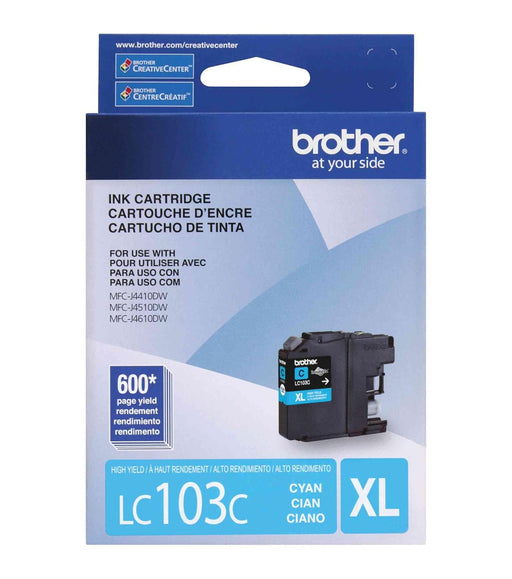 Brother LC103 Cyan Ink Cartridge, High Yield (LC103CS)