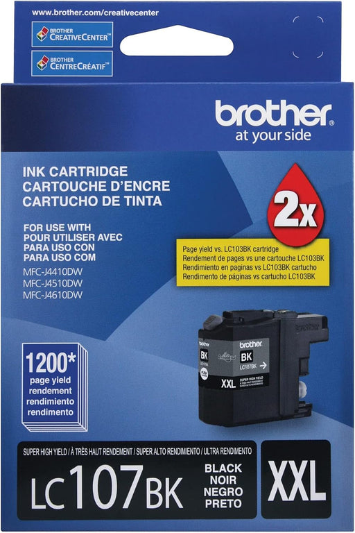 Brother LC107 Black Ink Cartridge, Extra High Yield (LC107BKS)