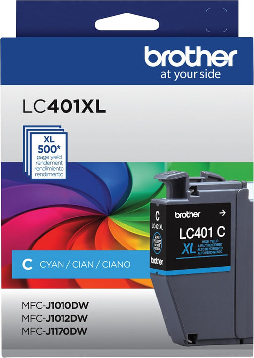 Brother Genuine LC401XLCS High-Yield Cyan Ink Cartridge