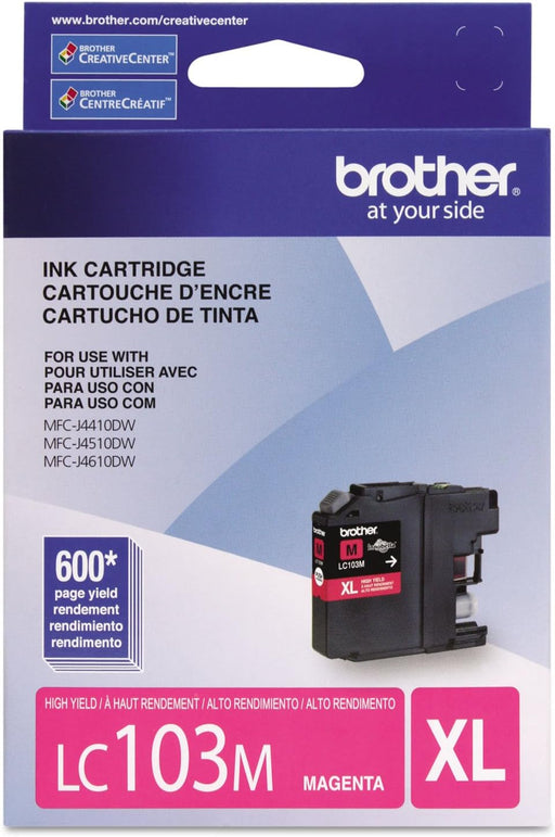 Brother LC103 Magenta Ink Cartridge, High Yield (LC103MS)