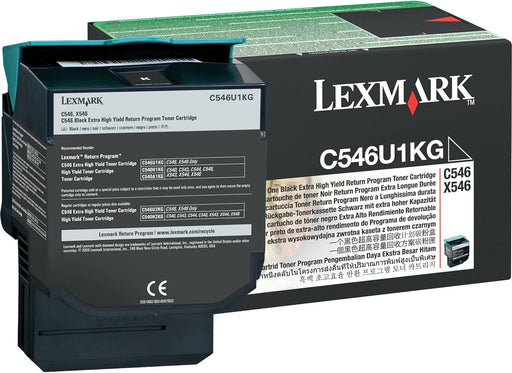 Lexmark C546, X546 Black Extra High Yield Return Program Toner Cartridge