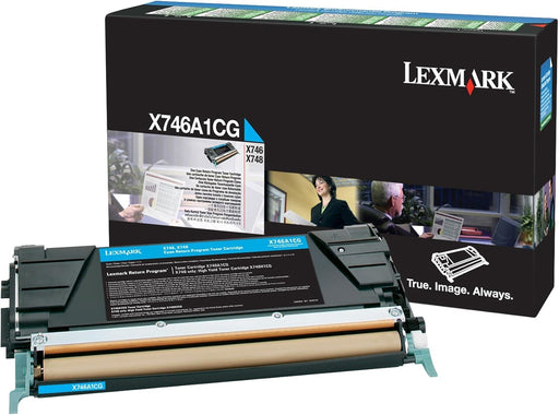 Lexmark X746 Cyan Standard Yield Return Program Toner Cartridge (X746A1CG)
