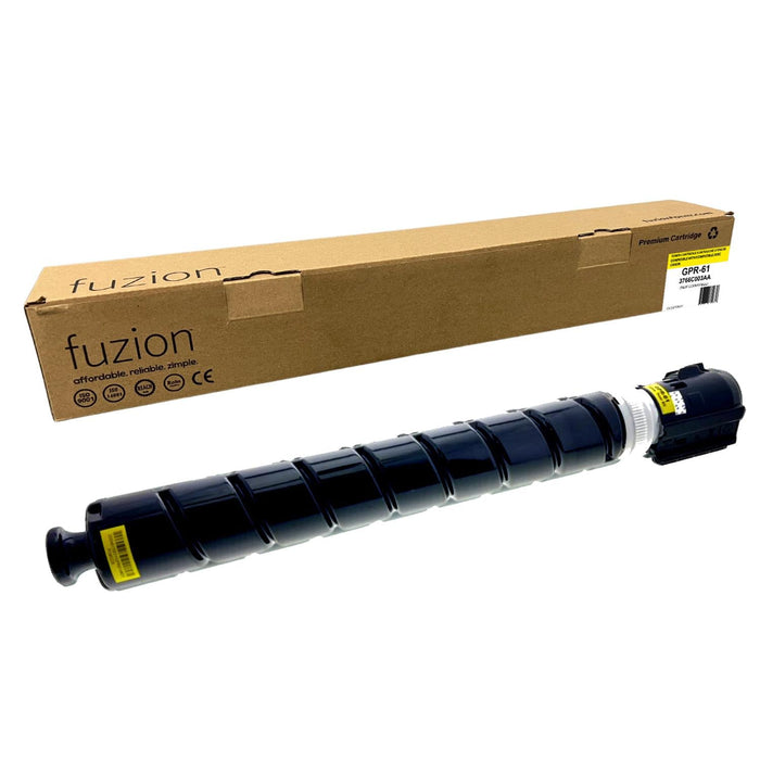 Yellow cartridge included in Fuzion GPR-61 CMYK Toner Set for imageRUNNER ADVANCE DX C5840i (4-Pack)
