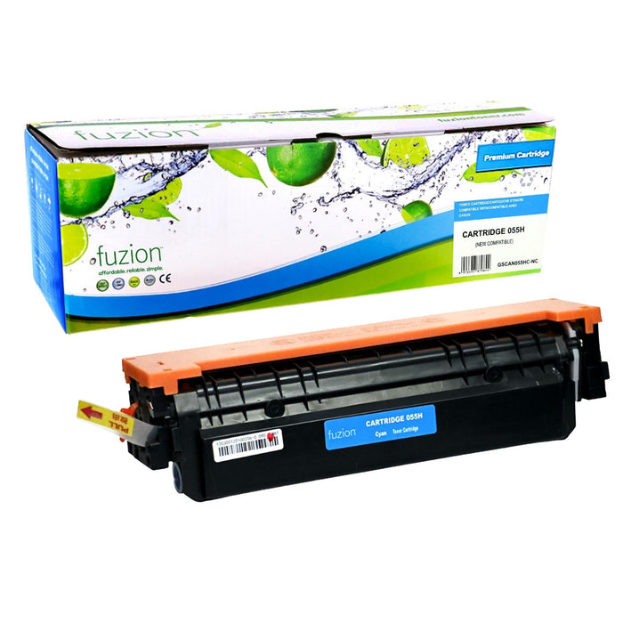 Cyan cartridge included in Fuzion High Yield 055H CMYK Toner Set for Colour imageCLASS LBP664Cdw (4-Pack)