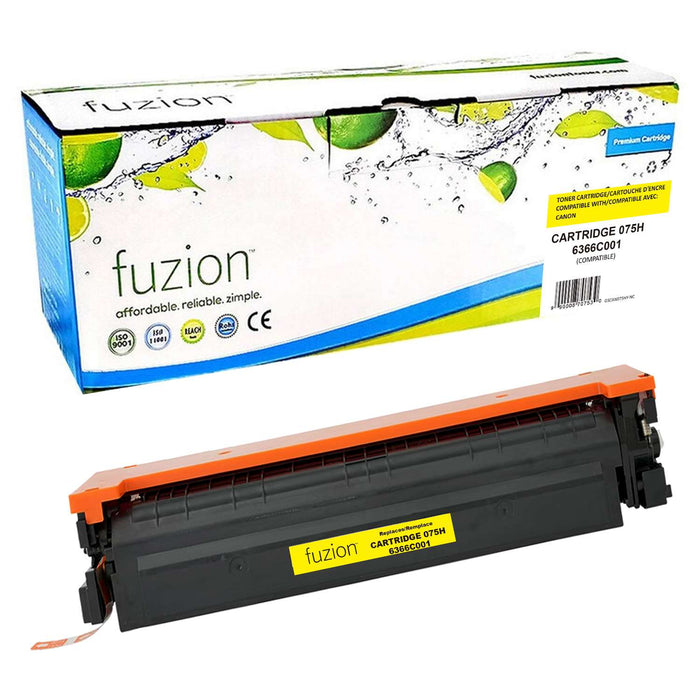 Fuzion Compatible Toner High Yield - Yellow for Canon 6366C001 (075H)