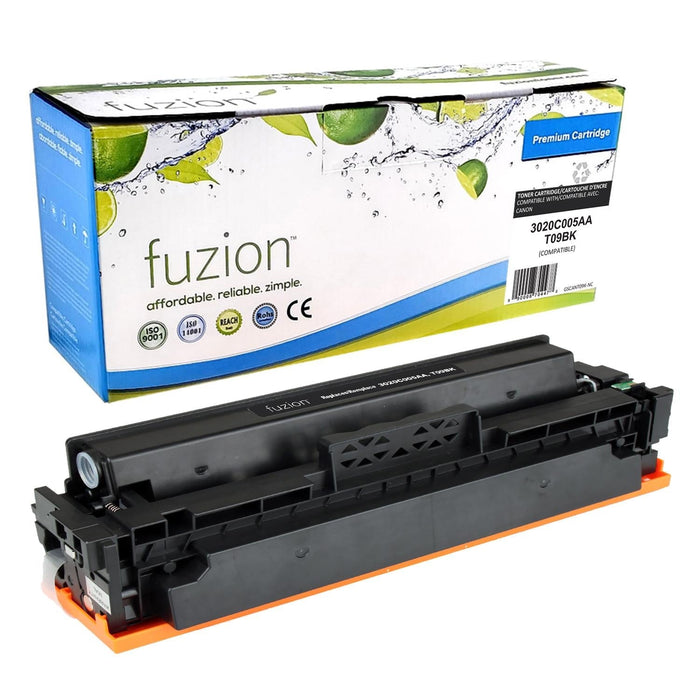 Black cartridge included in Fuzion T09BK CMYK Toner Set for imageCLASS X LBP1127C (4-Pack)