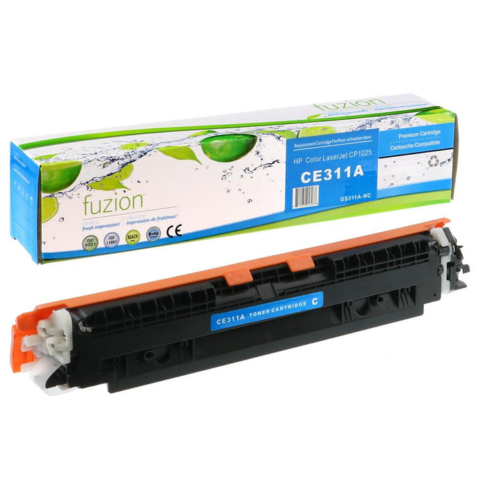 Cyan cartridge included in Fuzion 126A CMYK Toner Set for LaserJet Pro CP1025 (4-Pack)