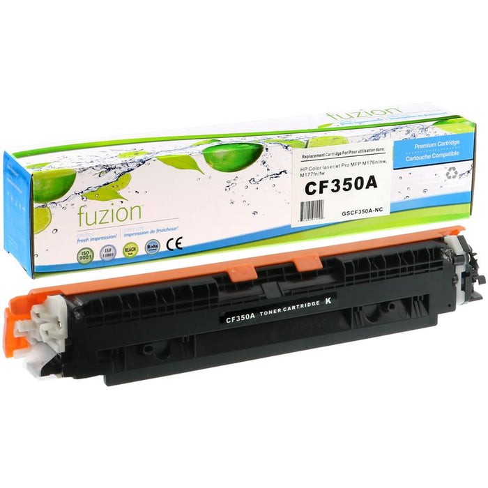 Black cartridge included in Fuzion 130A CMYK Toner Set for LaserJet Pro MFP M176n (4-Pack)