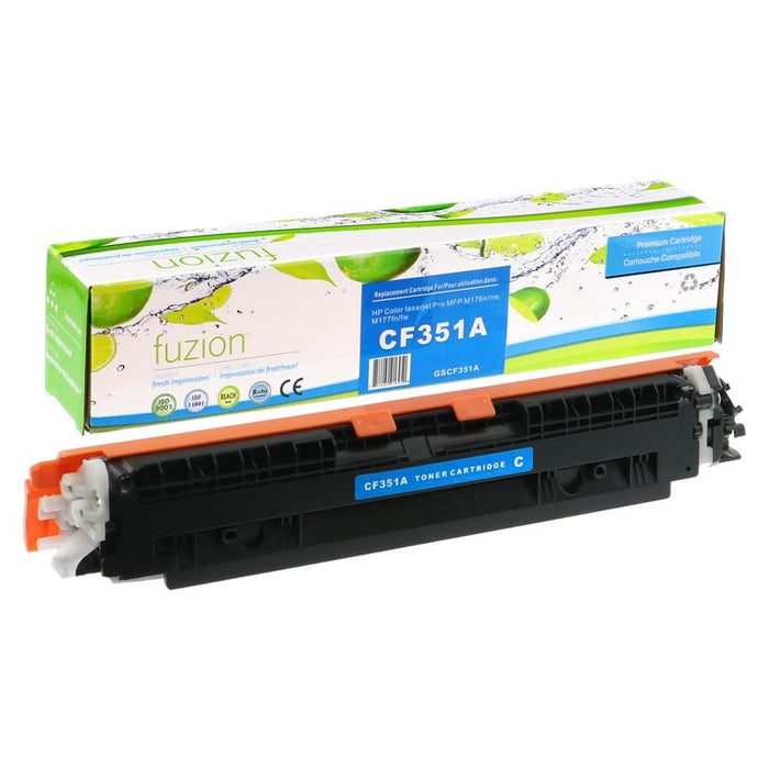Cyan cartridge included in Fuzion 130A CMYK Toner Set for LaserJet Pro MFP M176n (4-Pack)