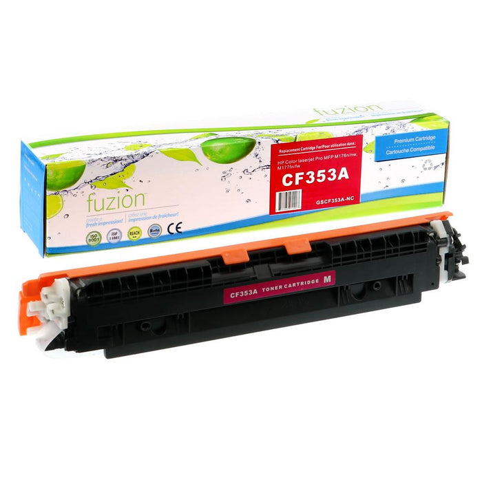 Magenta cartridge included in Fuzion 130A CMYK Toner Set for LaserJet Pro MFP M176n (4-Pack)