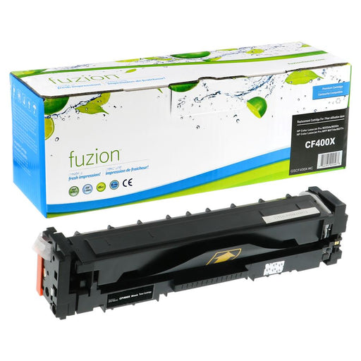 Black cartridge included in Fuzion High Yield 201X CMYK Toner Set for Colour LaserJet Pro M252n (4-Pack)