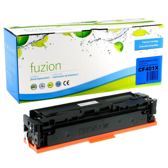 Cyan cartridge included in Fuzion High Yield 201X CMYK Toner Set for Colour LaserJet Pro M252n (4-Pack)