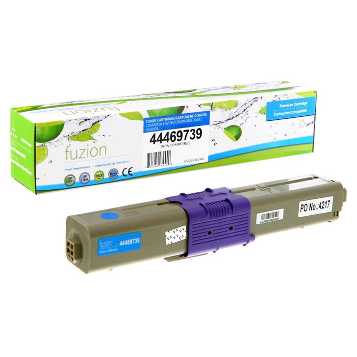 Cyan cartridge included in Fuzion CMYK Toner Set for Okidata CX2731MFP (4-Pack)