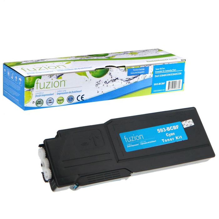 Cyan cartridge included in Fuzion 593-BCB CMYK Toner Set for Dell S3840CDN (4-Pack)