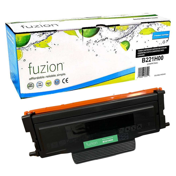 Fuzion Compatible High Yield Toner - Black for Lexmark B221H00
