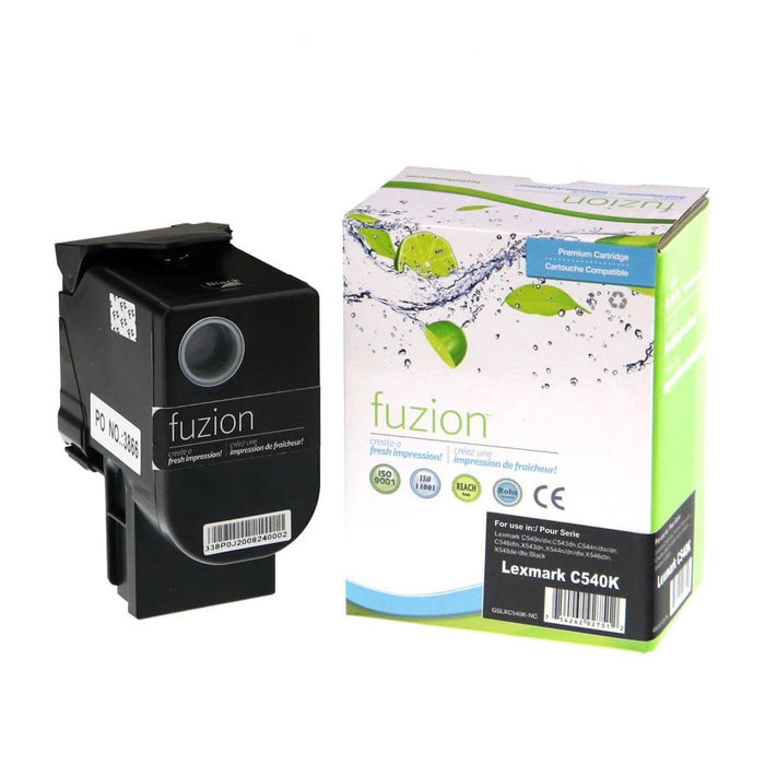 Black cartridge included in Fuzion High Yield C540H1KG CMYK Toner Set for C540 (4-Pack)