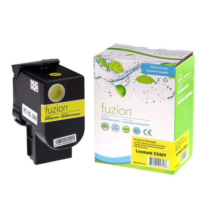 Yellow cartridge included in Fuzion High Yield C540H1KG CMYK Toner Set for C540 (4-Pack)
