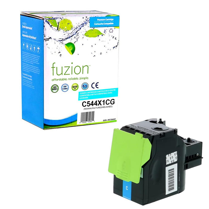 Lexmark C544X1CG Remanufactured Toner High Yield - Cyan