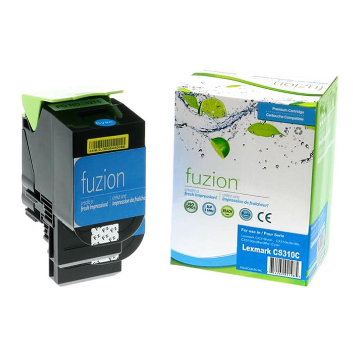 Cyan cartridge included in Fuzion High Yield 70C1HK0 CMYK Toner Set for CS310n (4-Pack)