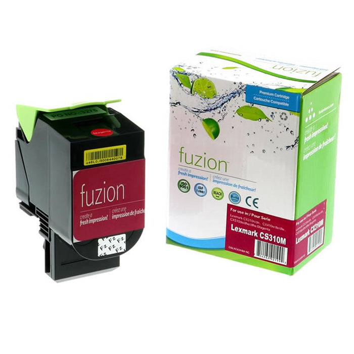 Magenta cartridge included in Fuzion High Yield 70C1HK0 CMYK Toner Set for CS310n (4-Pack)