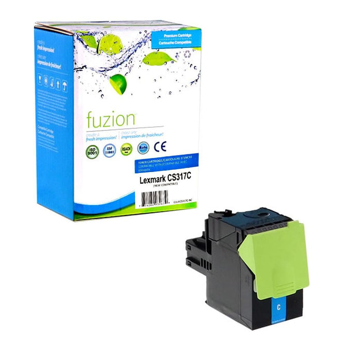 Cyan cartridge included in Fuzion 71B10K0 CMYK Toner Set for CS317dn (4-Pack)