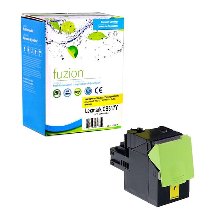 Yellow cartridge included in Fuzion 71B10K0 CMYK Toner Set for CS317dn (4-Pack)