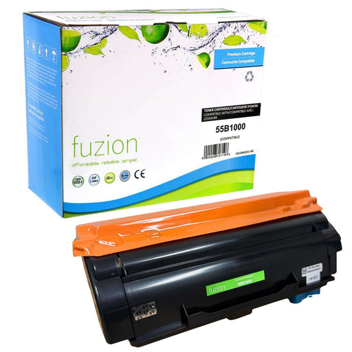 Fuzion Compatible Standard Yield Toner - Black for Lexmark 55B1000