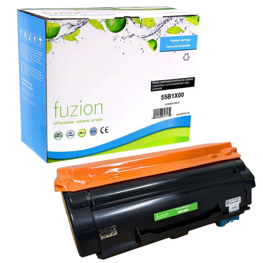 Fuzion Compatible Toner Extra High Yield - Black for Lexmark 55B1X00