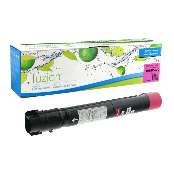 Magenta cartridge included in Fuzion X950X2KG CMYK Toner Set for X950de (4-Pack)