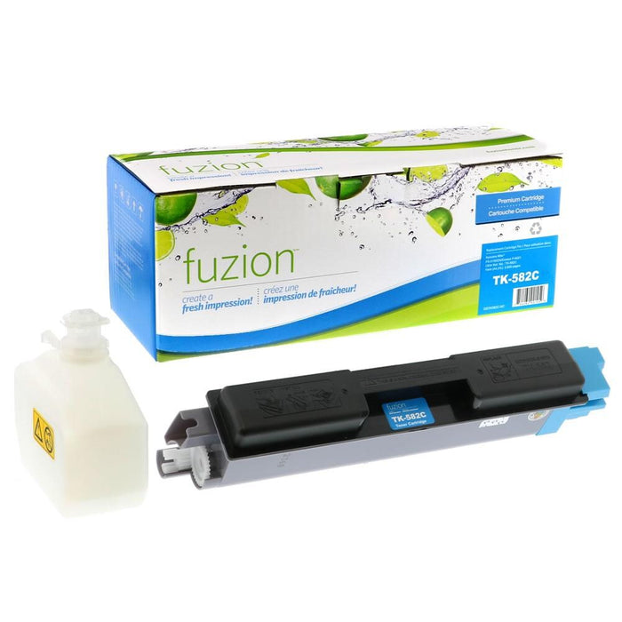 Cyan cartridge included in Fuzion TK-582 CMYK Toner Set for FS-C5150dn (4-Pack)