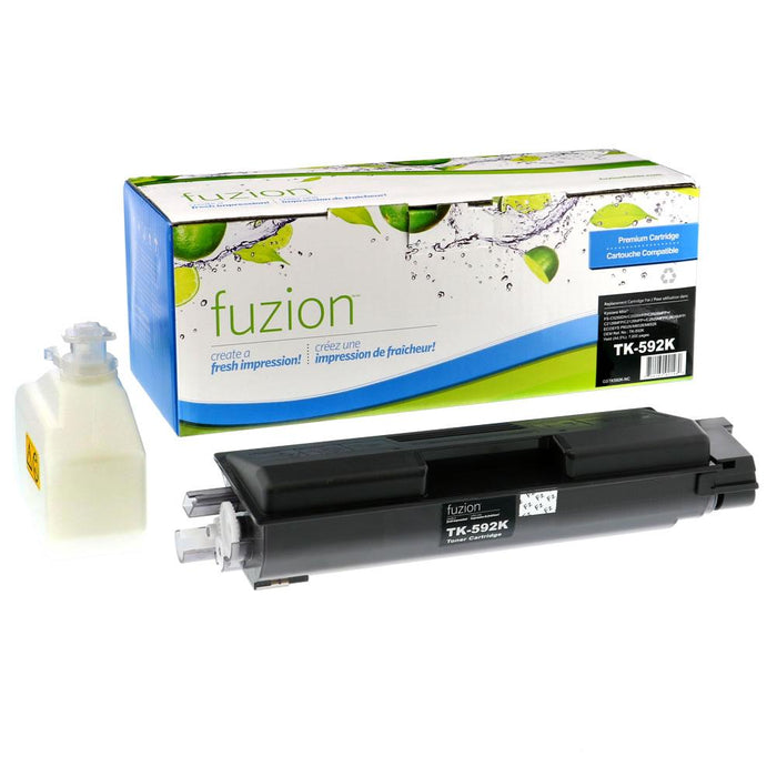 Black cartridge included in Fuzion TK-592 CMYK Toner Set for FS-C2026mfp (4-Pack)