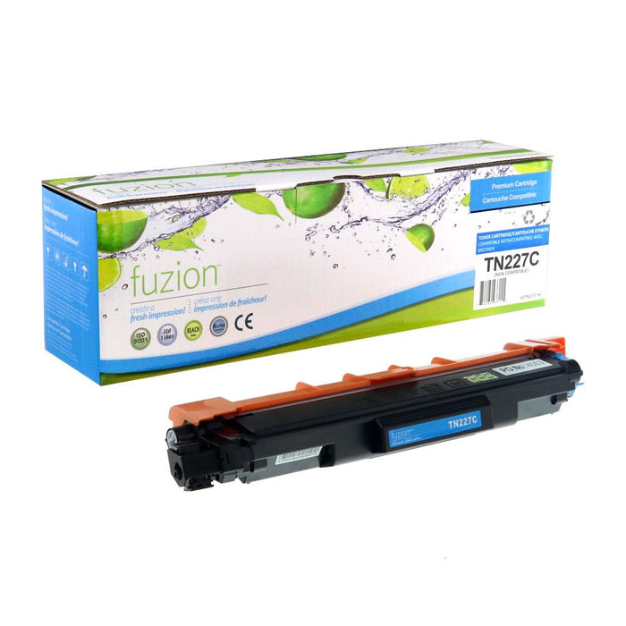 Cyan cartridge included in Fuzion High Yield TN227 CMYK Toner Set for HL-L3210CW (4-Pack)