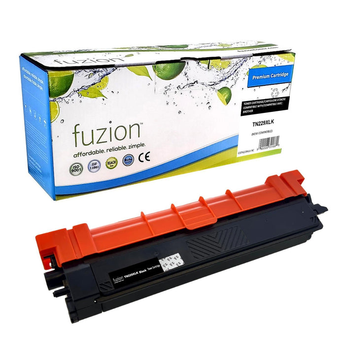 Black cartridge included in Fuzion High Yield TN229XL CMYK Toner Set for HL-L3220CDW (4-Pack)