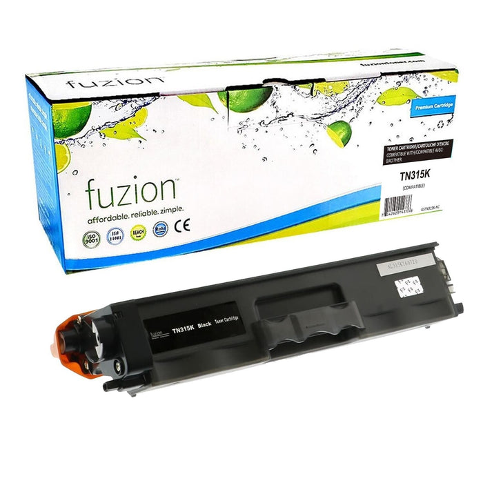 Black cartridge included in Fuzion TN315 CMYK Toner Set for HL-4150CDN (4-Pack)