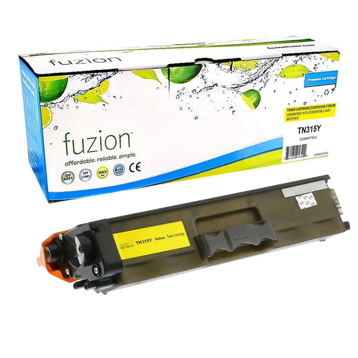 Yellow cartridge included in Fuzion TN315 CMYK Toner Set for HL-4150CDN (4-Pack)