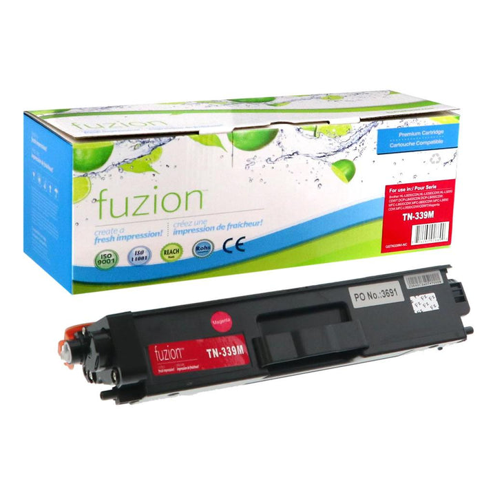 Magenta cartridge included in Fuzion High Yield TN339 CMYK Toner Set for HL-L9200CDW (4-Pack)