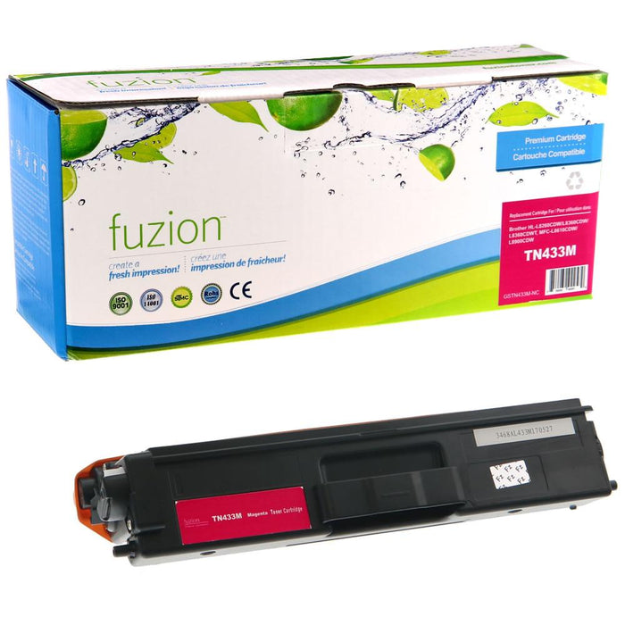 Magenta cartridge included in Fuzion TN433 CMYK Toner Set for HL-L8260CDW (4-Pack)