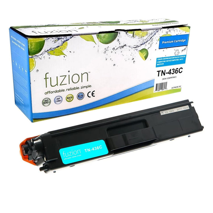 Cyan cartridge included in Fuzion Extra High Yield TN436 CMYK Toner Set for HL-L8360CDW (4-Pack)