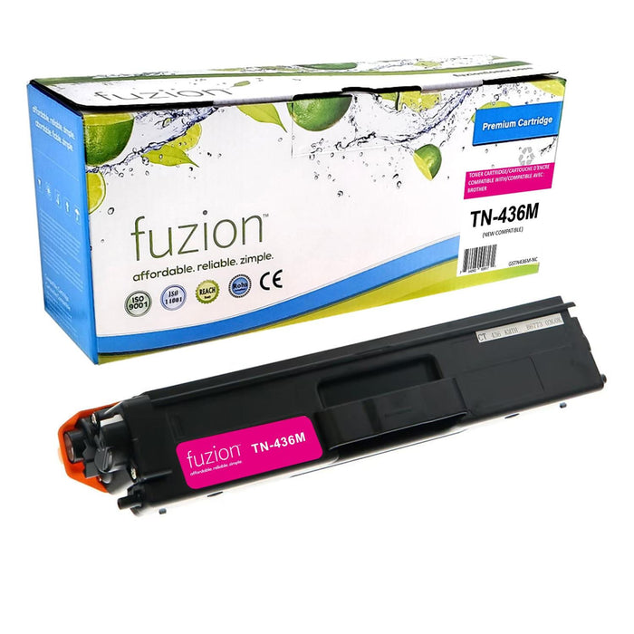 Magenta cartridge included in Fuzion Extra High Yield TN436 CMYK Toner Set for HL-L8360CDW (4-Pack)