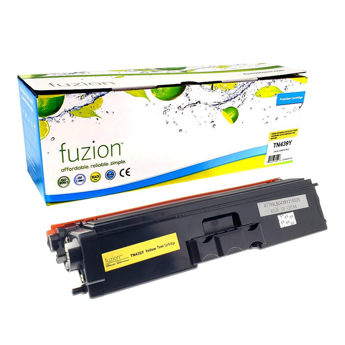 Yellow cartridge included in Fuzion High Yield TN439 CMYK Toner Set for HL-L9310CDW (4-Pack)