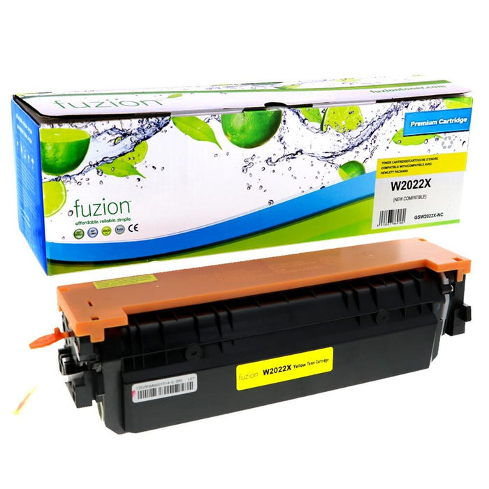 Yellow cartridge included in Fuzion High Yield 414X CMYK Toner Set for Colour LaserJet Enterprise M455dn (4-Pack)
