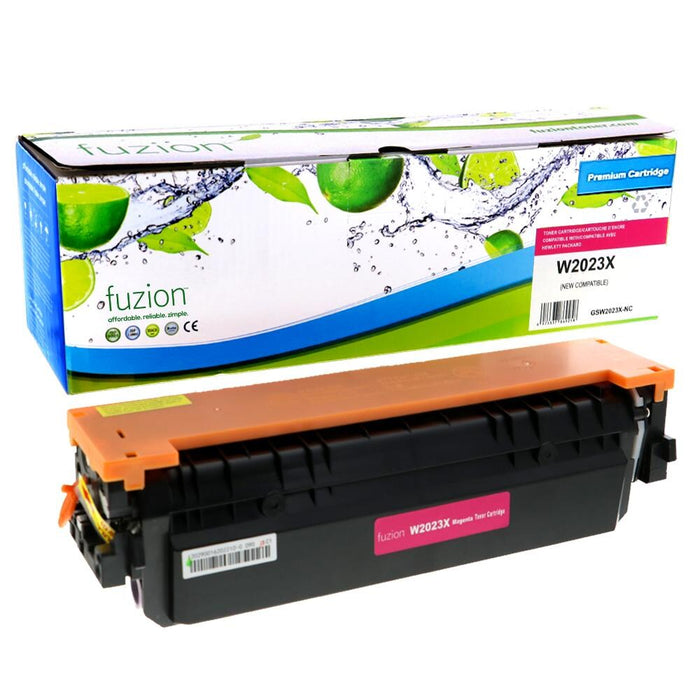 Magenta cartridge included in Fuzion High Yield 414X CMYK Toner Set for Colour LaserJet Enterprise M455dn (4-Pack)