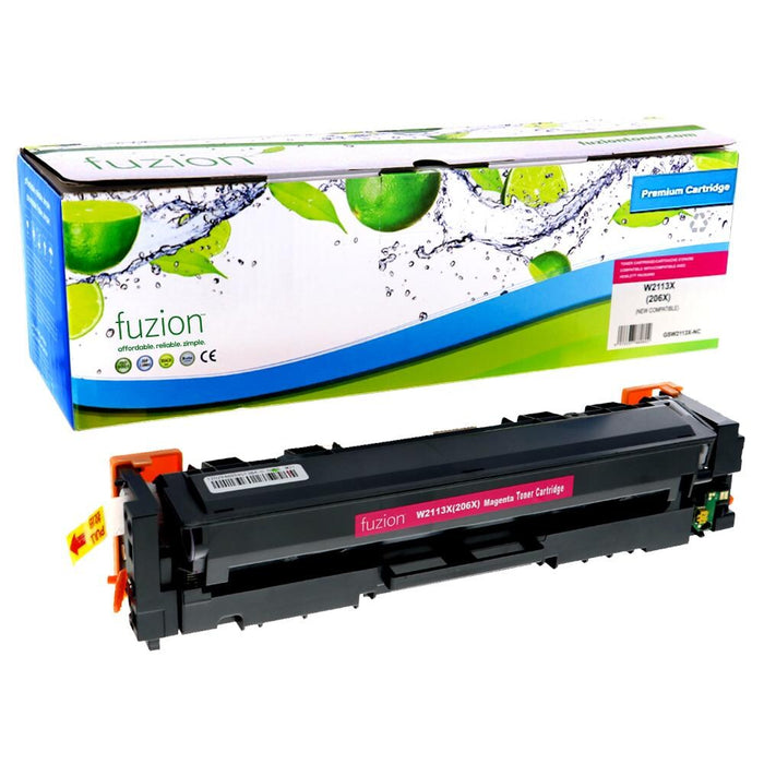 Magenta cartridge included in Fuzion High Yield 206X CMYK Toner Set for Colour LaserJet Pro M255dn (4-Pack)