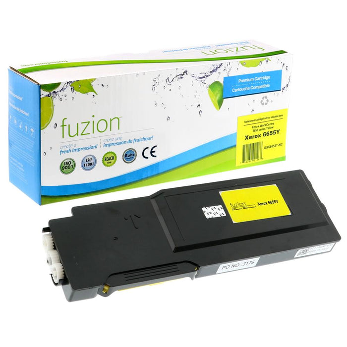 Yellow cartridge included in Fuzion 106R02747 CMYK Toner Set for Workcentre 6655 (4-Pack)