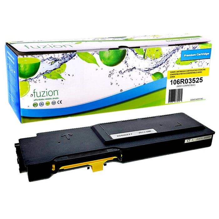 Yellow cartridge included in Fuzion High Yield 106R03524 CMYK Toner Set for Versalink C400N (4-Pack)