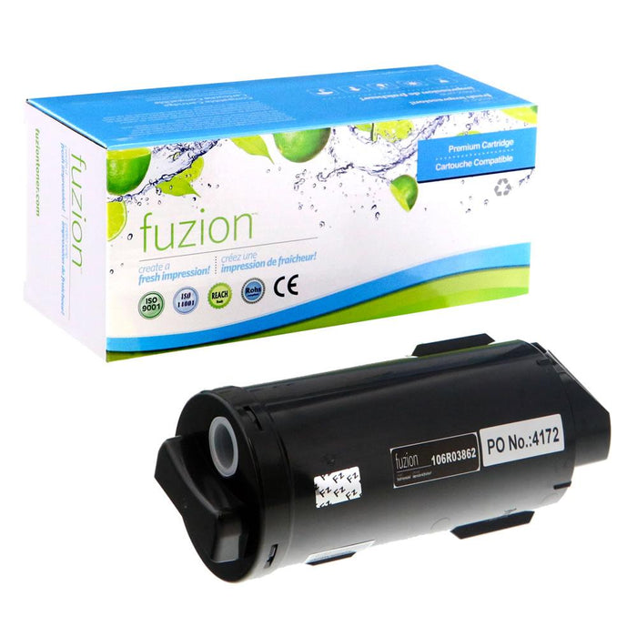 Black cartridge included in Fuzion 106R03862 CMYK Toner Set for VersaLink C500DN (4-Pack)