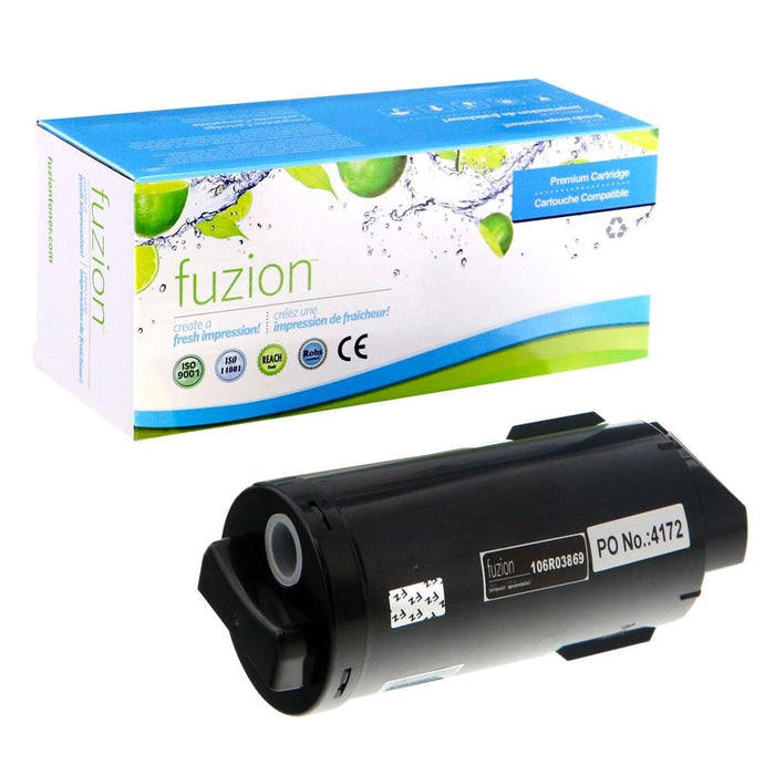 Black cartridge included in Fuzion High Yield 106R03869 CMYK Toner Set for VersaLink C500DN (4-Pack)