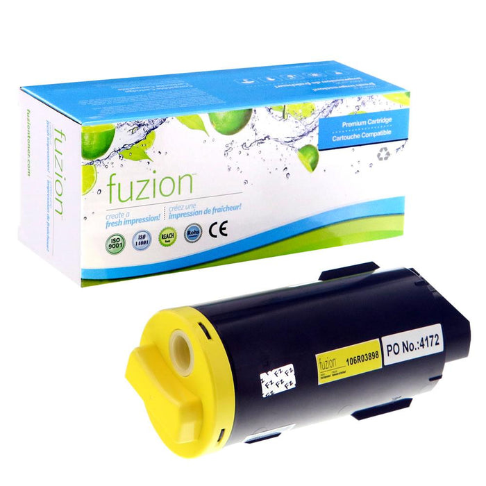 Yellow cartridge included in Fuzion 106R03899 CMYK Toner Set for VersaLink C600DN (4-Pack)
